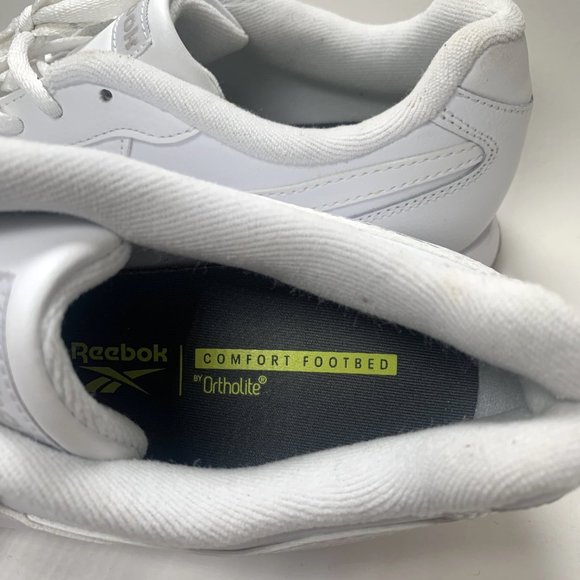 Reebok Royal Glide White Trainers with Comfort Footbed - Size US 9.5 - Picture 7 of 16